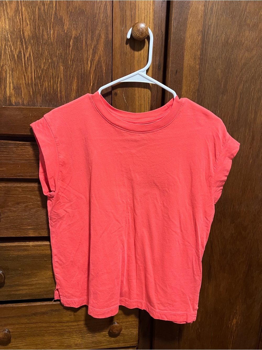 a new day Coral-Red Crewneck Tank Top